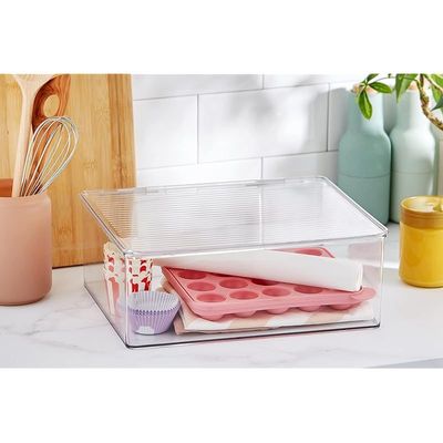 Idesign Kitchen Binz Stackable Box - Clear