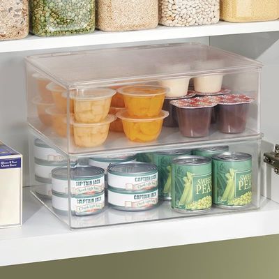 Idesign Kitchen Binz Stackable Box - Clear