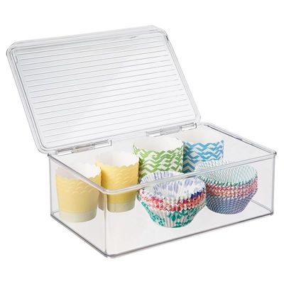 Idesign Cabinet/Kitchen Binz Storage Box, Clear, Extra Large, Plastic