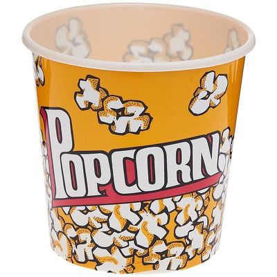 Bigbuy Party Popcorn Bucket 2.8 Liters 18 X 17.5 Cm Polypropylene - Yellow