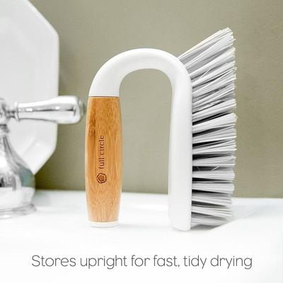 Full Circle Tough Stuff All-Purpose Scrub Brush - White