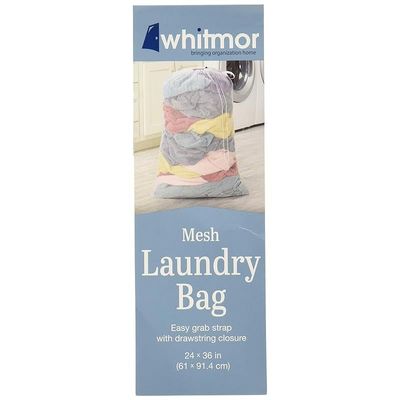 Whitmor Mesh Laundry Bag - White