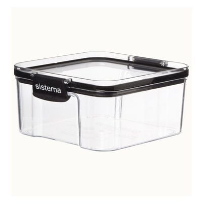 Sistema Tritan Ultra Square 460ML, stackable container, comes with clear finish, durable and shatter proof. Is dishwasher safe and BPA Free.