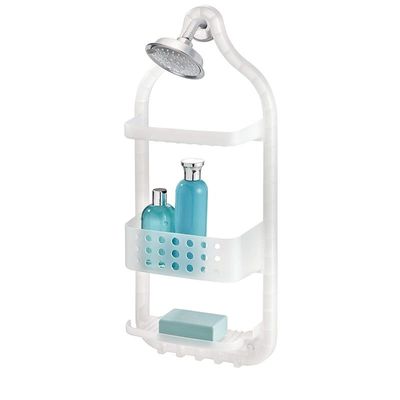 Interdesign Circlz Plastic Hanging Shower Caddy - Frost White