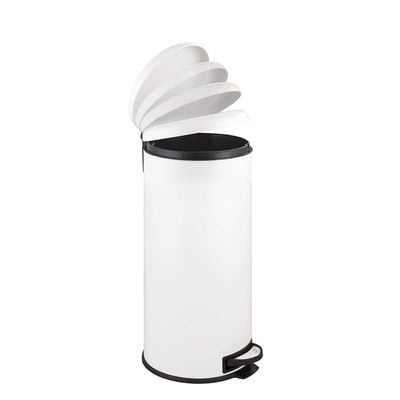 Wenko Pedal Bin Leman White Easy-Close 30 Liter