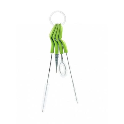 Full Circle Green Little Sipper Bottle And Straw Detail Cleaning Brush Set