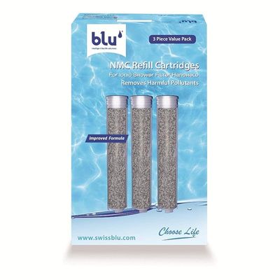 Blu Nmc Refill Cartridge For The Blu Ionic Shower Filter - Handheld - 3 Piece Value Pack