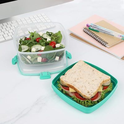 Sistema (1.63L) Salad Sandwich, Polypropylene, Minty Teal