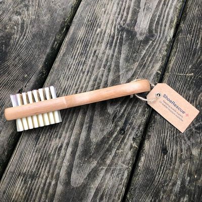 Shoerescue Natural Wooden, Multi-Sided Premium Suede Nubuck Cleaning Brush