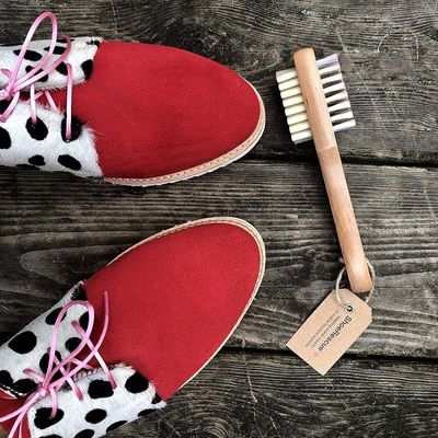 Shoerescue Natural Wooden, Multi-Sided Premium Suede Nubuck Cleaning Brush