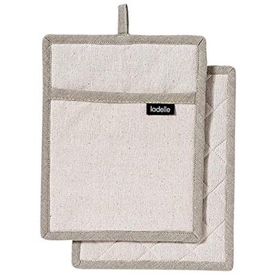 Ladelle Eco Recycled Natural Pot Holder 2-Piece Set