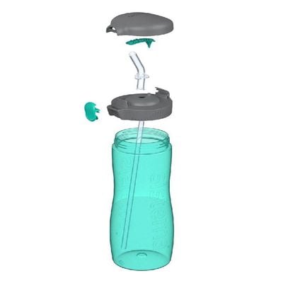 Sistema 800ml Tritan Bottle  Green : Lightweight & Compact  Ideal for On the Go  BPA Free & Leakproof