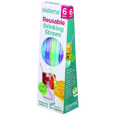 Sistema Reusable Drinking Straws 6 Pcs