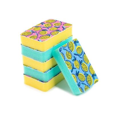 Core Lemon Printed Sponges 6-Piece Set