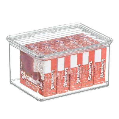 Idesign Kitchen Binz Bpa-Free Plastic Stackable Organizer Box With Lid - Clear