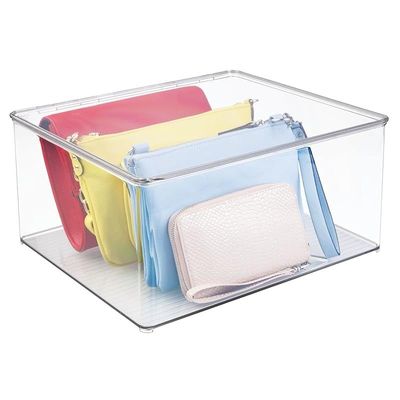 Interdesign Closet Binz Stackable Organizer Holder With Lid For Sweaters Shirts - Clear