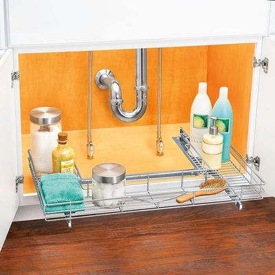 Lynk Professional U-Shape Slide Out Under Sink Drawer - Chrome