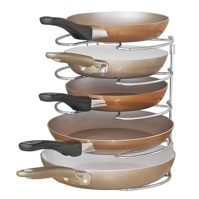 Bosphorus Pan Steel Kitchen Organizer - Silver