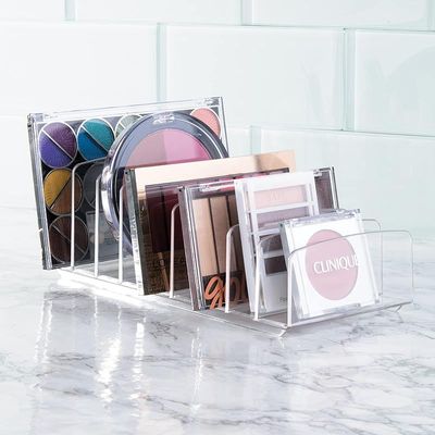 Idesign Bpa-Free Plastic Divided Makeup Palette Cosmetic Organizer, The Clarity Collection