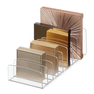 Idesign Bpa-Free Plastic Divided Makeup Palette Cosmetic Organizer, The Clarity Collection