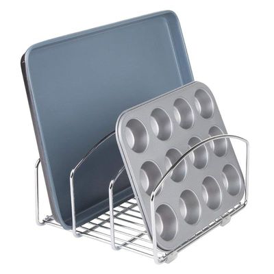 Interdesign 48710Es Stainless Steel Classico Cookware Organizer - Silver