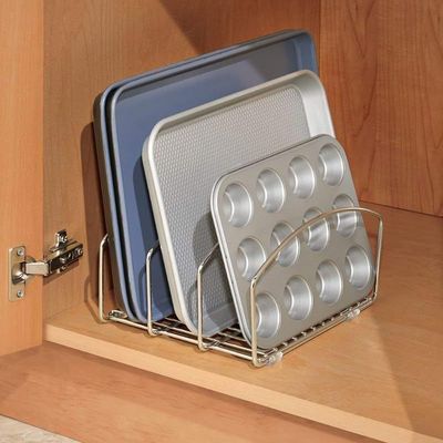Interdesign 48710Es Stainless Steel Classico Cookware Organizer - Silver