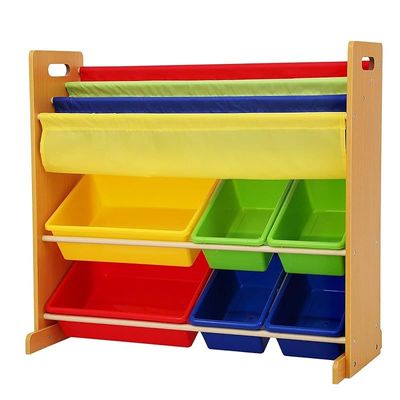 Homesmiths Toy Organizer With Book Rack - Brown