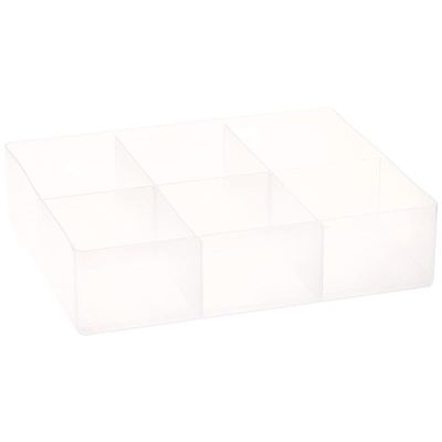 Really Useful 6 Large Compartment Storage Tray - Clear