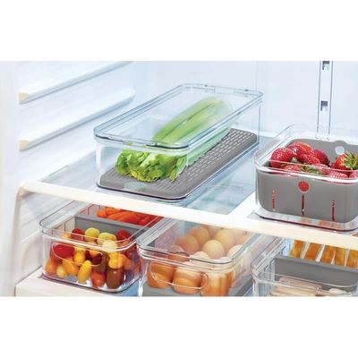 Idesign Crisp Produce Plastic Refrigerator And Modular Stacking Pantry Bin