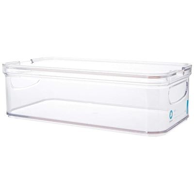 Idesign Crisp Stackable Refrigerator And Pantry Bin With Sliding Tray - Clear