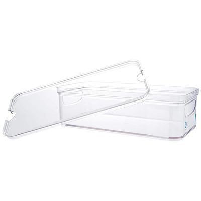 Idesign Crisp Stackable Refrigerator And Pantry Bin With Sliding Tray - Clear