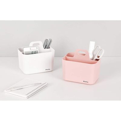 Litem Porta 3 Compartment Mini Basket, Pink