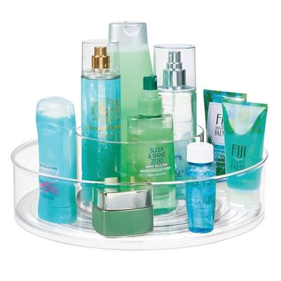 Idesign Linus Bpa - Free Plastic Turntable Organizer With Removable Dividers, Spinner