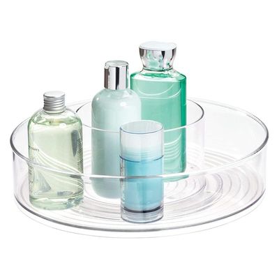 Idesign Linus Bpa - Free Plastic Turntable Organizer With Removable Dividers, Spinner