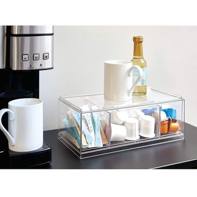 Idesign Bpa-Free Plastic Stackable Tea Organizer Drawer With Lid
