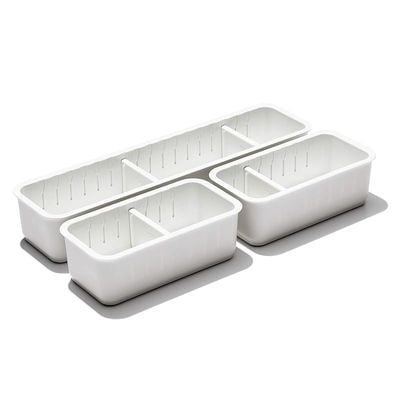 Oxo Slim Adjustable Drawer Bin Set Of 3