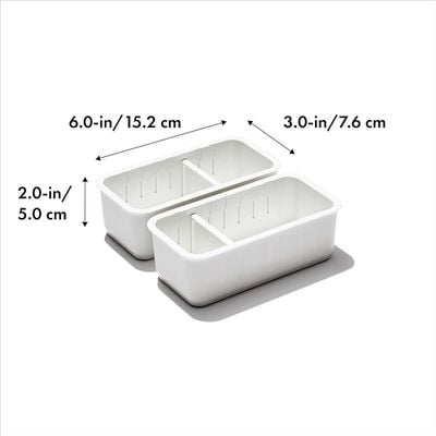 Oxo 3 X 6 Inch Adjustable Drawer Bin Set Of 2