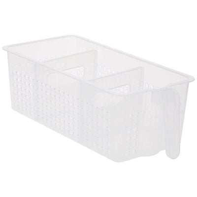 Litem Fridge Organizer With Handle Multi-Tray, Small- Clear