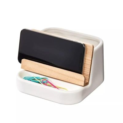 Idesign Eco Office Ceramic Tablet Stand - White