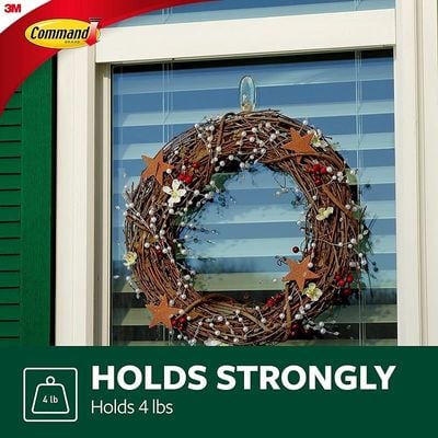 Command Outdoor Window Hook, Large, Clear, 1-Hook