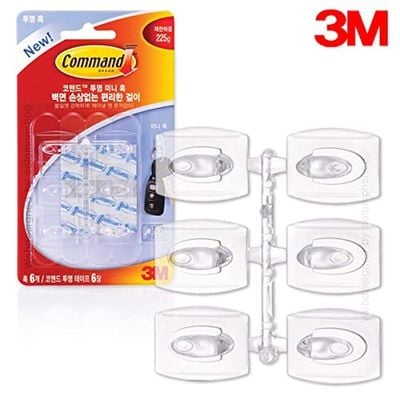 Command Strips 17006Clr Clear Mini Command Hooks 6 Count