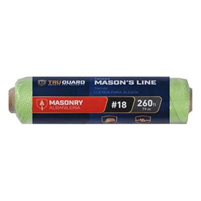 Tru-Guard 18X260' Twisted Nylon Mason Line Twine, Neon