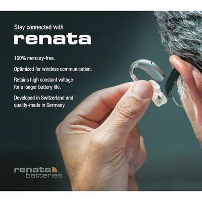 Renata Size 312 Hearing Aid Batteries 1.45Volt - 6 Pack