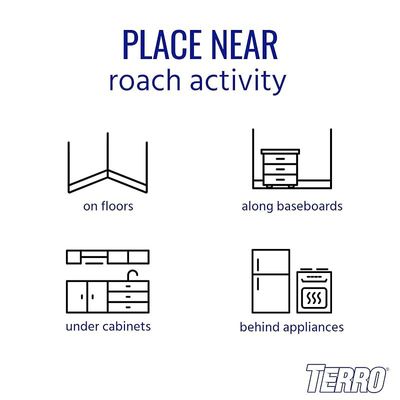 Terro Multi Surface Roach Killer-6 Bait Stations, 1 Pack, Black