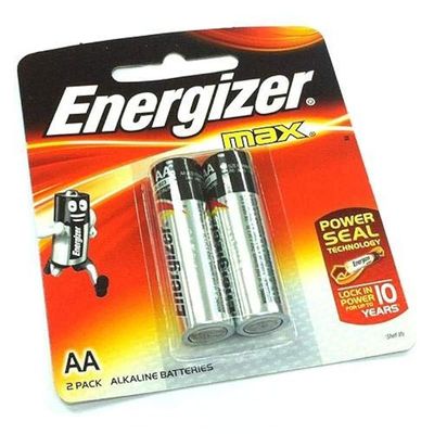 Energizer Max Alkaline Battery, Aa - 2 Pieces