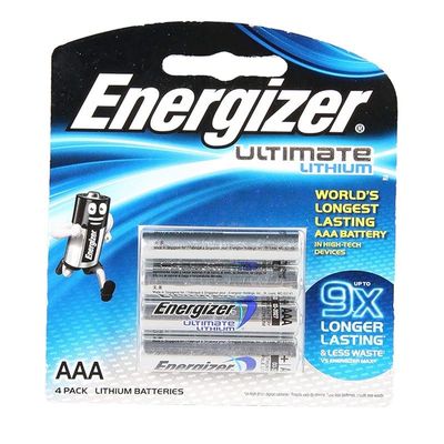 Energizer Ultimate Lithium Aa Batteries Pack Of 4 1.5V
