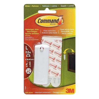 Command 17040 Sawtooth Picture Hanger With 1 Hanger 2 Strips - White