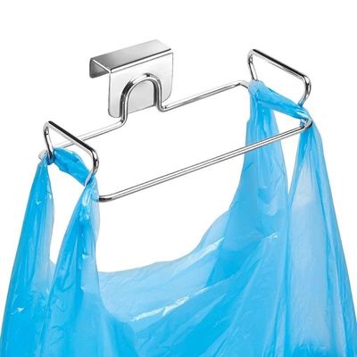 Interdesign Classico Over The Cabinet Plastic Bag Hanger, Chrome