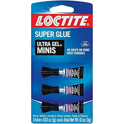Loctite Super Glue Ultra Gel Minis, 3-0. 03 Ounce Squeeze Tubes - Clear