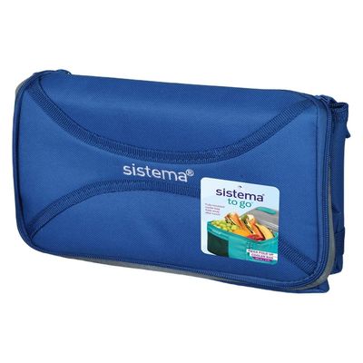 Sistema Mega Fold Up Cooler Bag Blue : Folds Up & Keeps Food Fresh and Cool  On the Go    Insulated & Leakproof